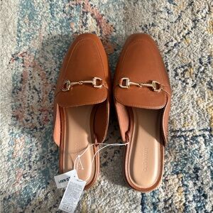 Old Navy Brown Mules with Gold Detail